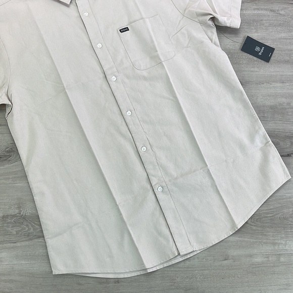 BRIXTON  MENS BOTTON SHORT SLEEVE SHIRT - Picture 4 of 9